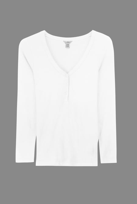 Womens Black Wide V-neck Casual T-Shirt
