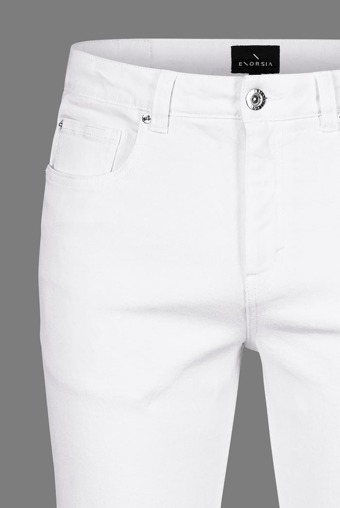 Slim Fit Essential Stretch White Jeans