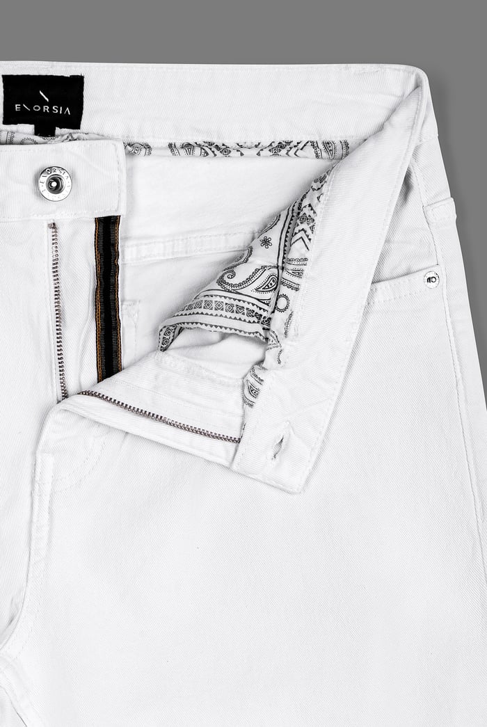 Slim Fit Essential Stretch White Jeans