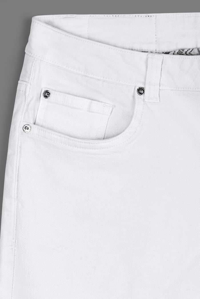 Slim Fit Essential Stretch White Jeans