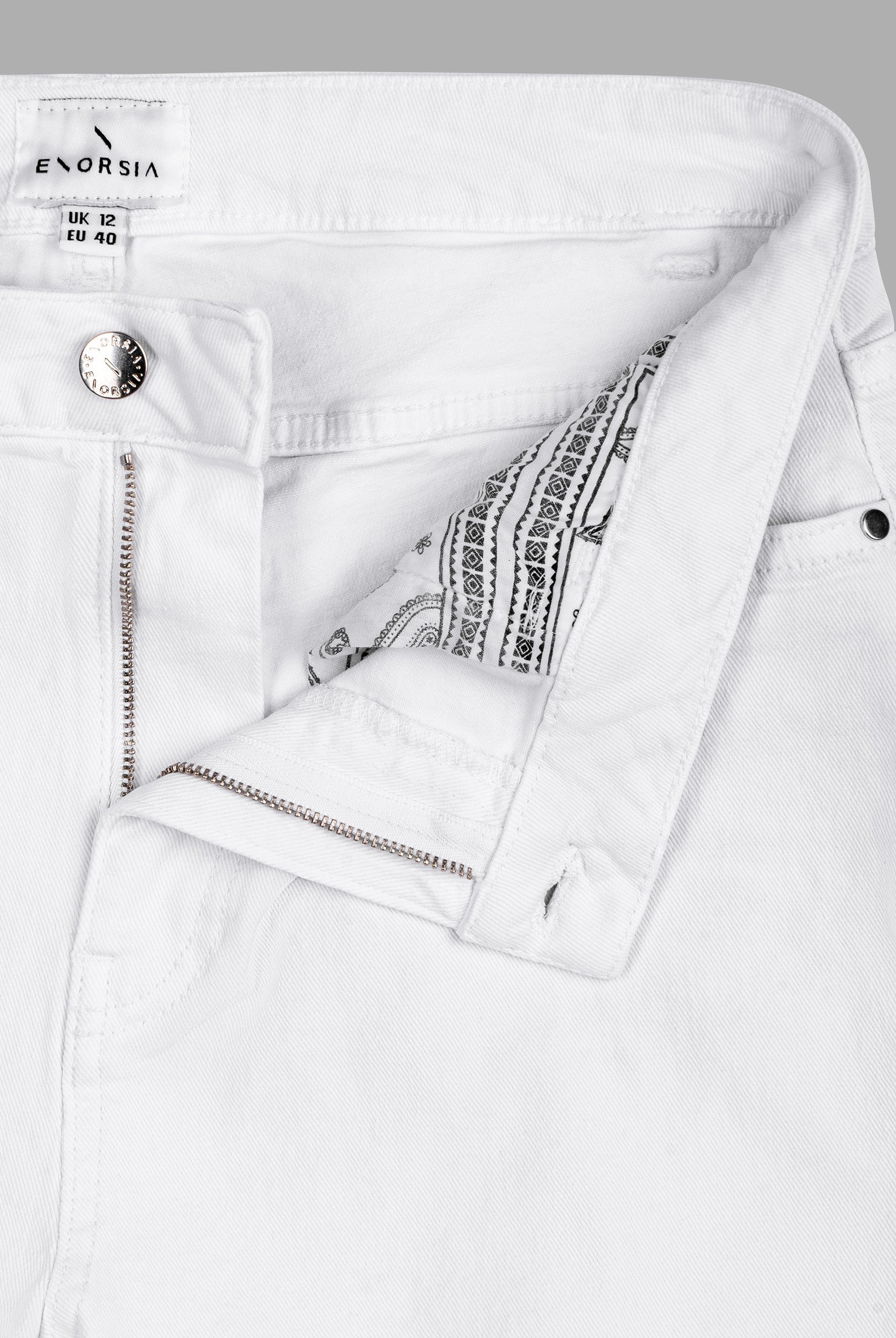 Turned Hem Stretch  Denim Shorts
