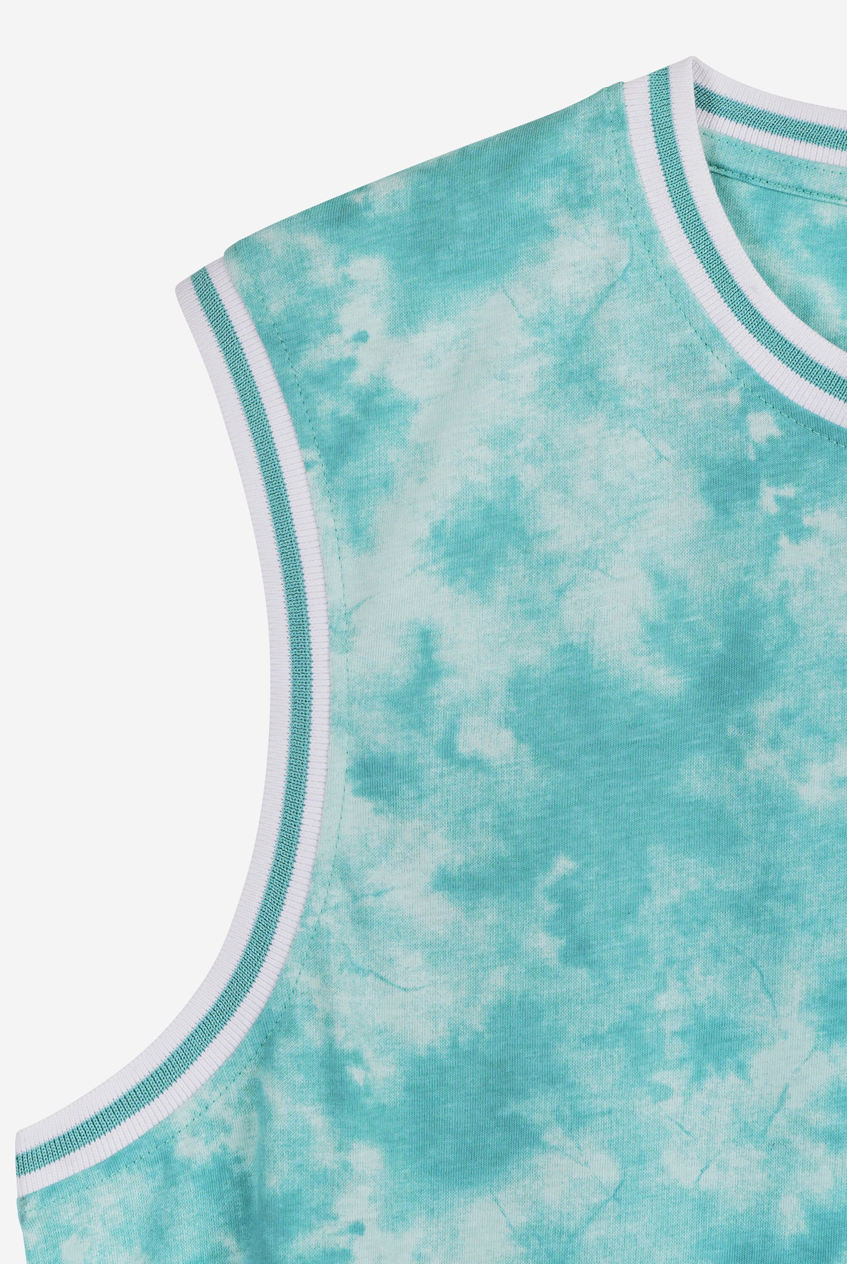 Tie-Dye Printed Cotton Vest
