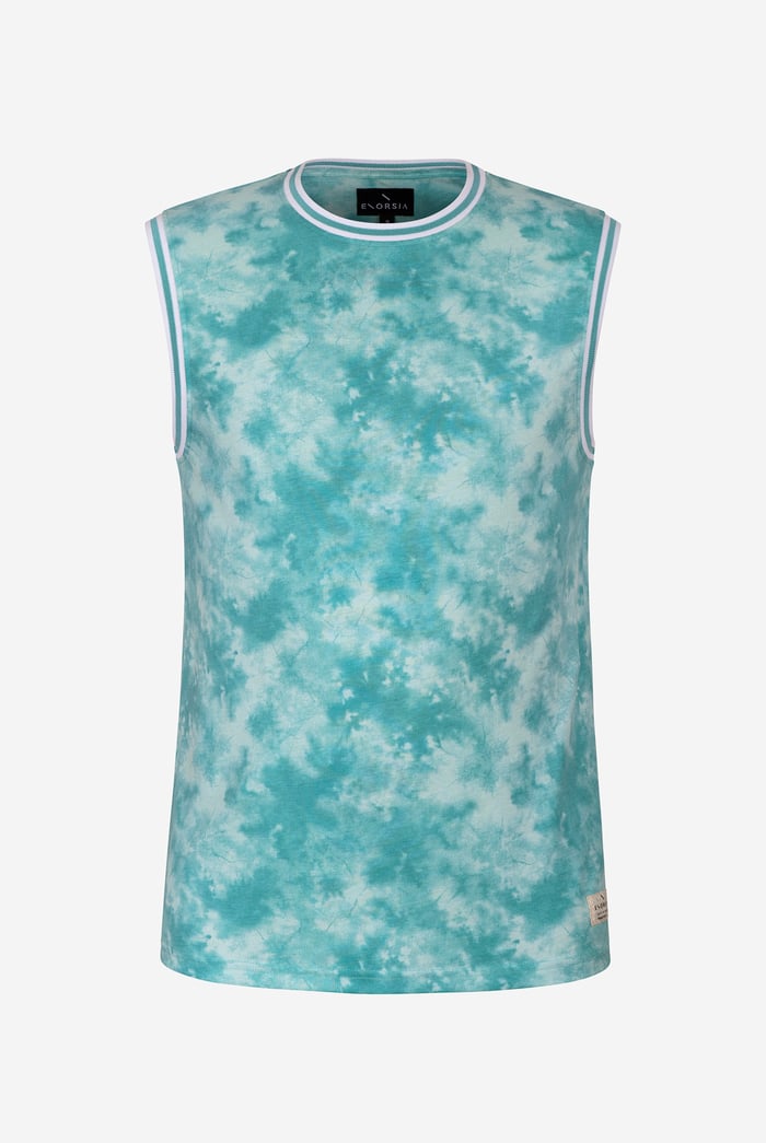 Tie-Dye Printed Cotton Vest