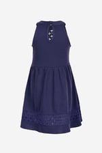 Girls Halter Neck Lace Trim Jersey Dress (5/6yrs - 10/11yrs)