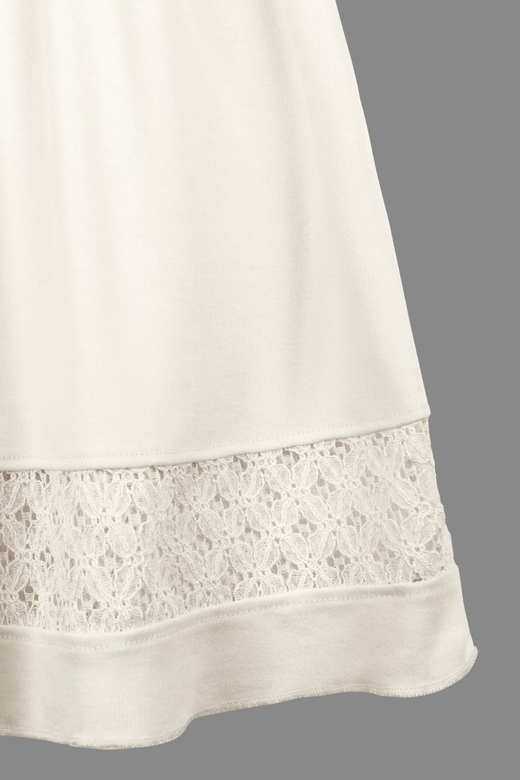 Girls Halter Neck Lace Trim Jersey Dress (5/6yrs - 10/11yrs)