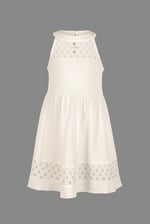 Girls Halter Neck Lace Trim Jersey Dress (5/6yrs - 10/11yrs)