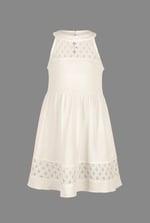 Girls Halter Neck Lace Trim Jersey Dress (5/6yrs - 10/11yrs)
