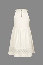 Girls Halter Neck Lace Trim Jersey Dress (5/6yrs - 10/11yrs)