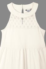 Girls Halter Neck Lace Trim Jersey Dress (5/6yrs - 10/11yrs)