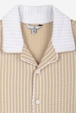 Boys Striped Jersey Seersucker Shirt (6yrs-11yrs)