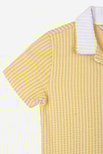 Boys Striped Jersey Seersucker Shirt (6yrs-11yrs)