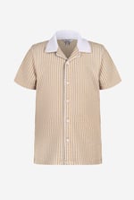 Boys Striped Jersey Seersucker Shirt (6yrs-11yrs)
