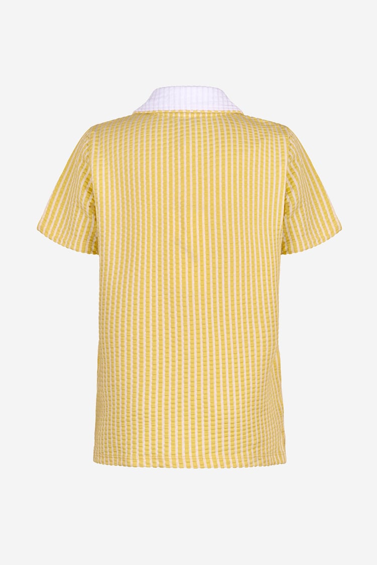 Boys Striped Jersey Seersucker Shirt (6yrs-11yrs)
