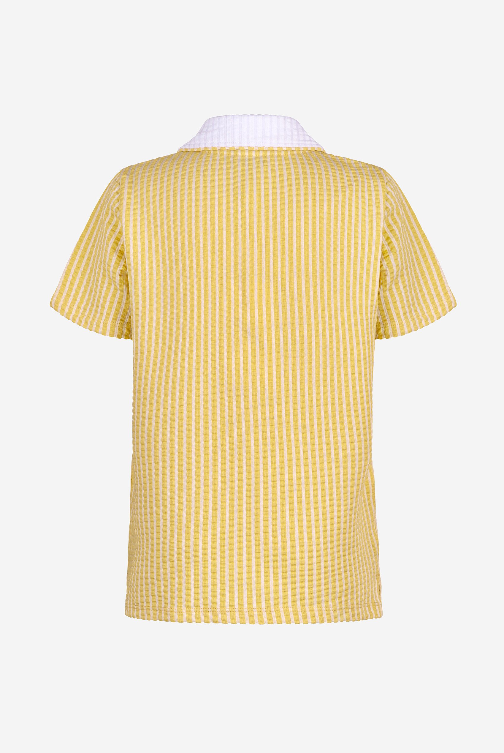 Boys Striped Jersey Seersucker Shirt (6yrs-11yrs)