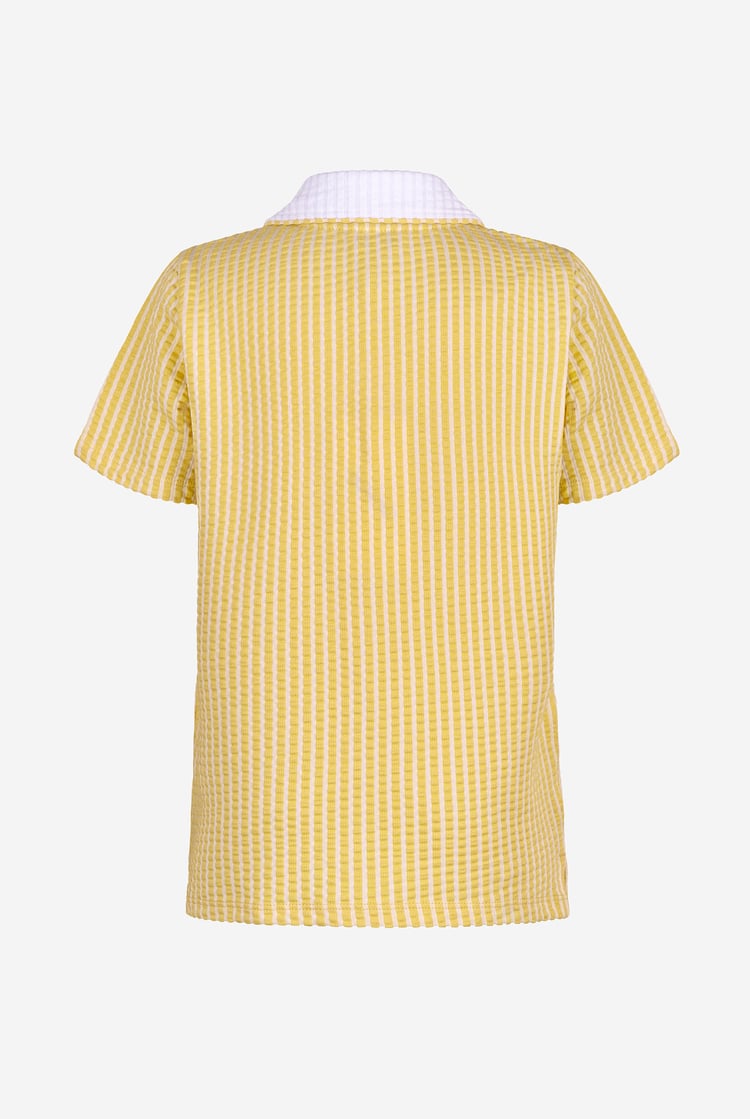 Boys Striped Jersey Seersucker Shirt (6yrs-11yrs)