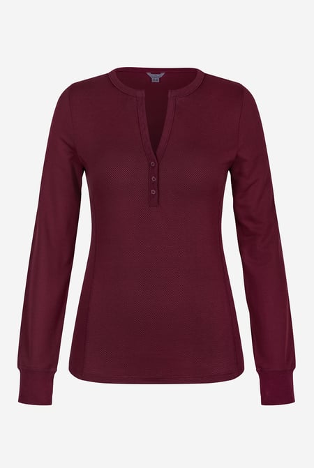 Maroon Lightweight Snow Cuff Lounge Tops