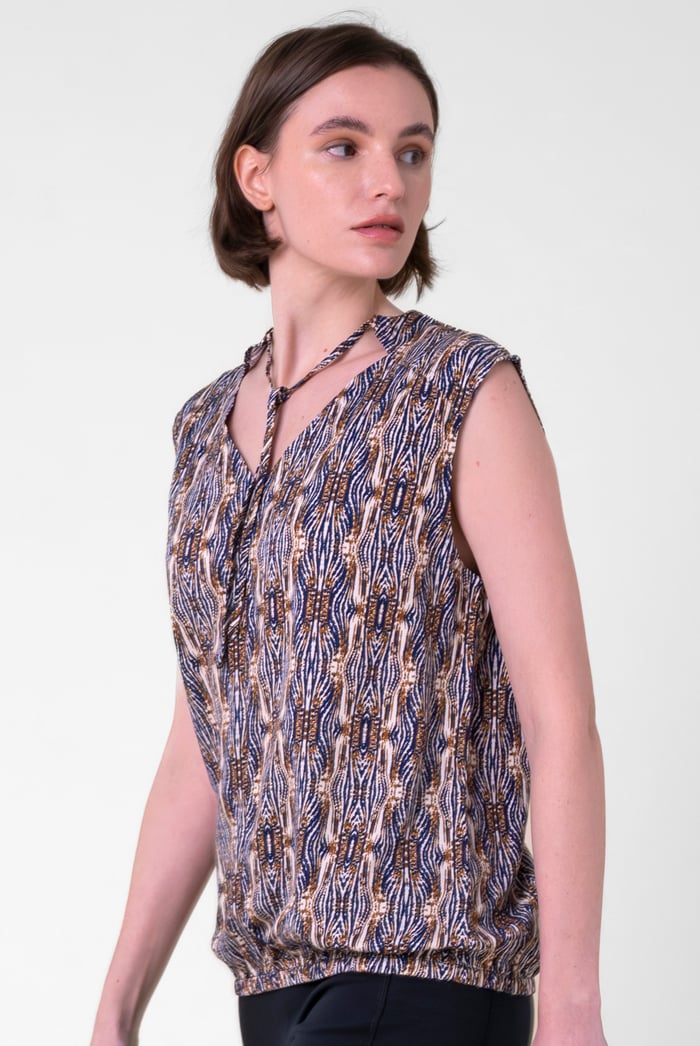 Womens Tie Neck Tops