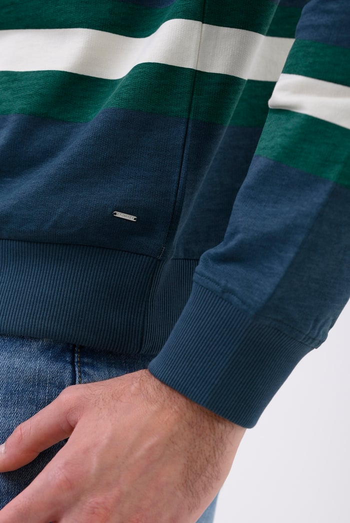 Mens Classic Print Stripe Sweatshirt