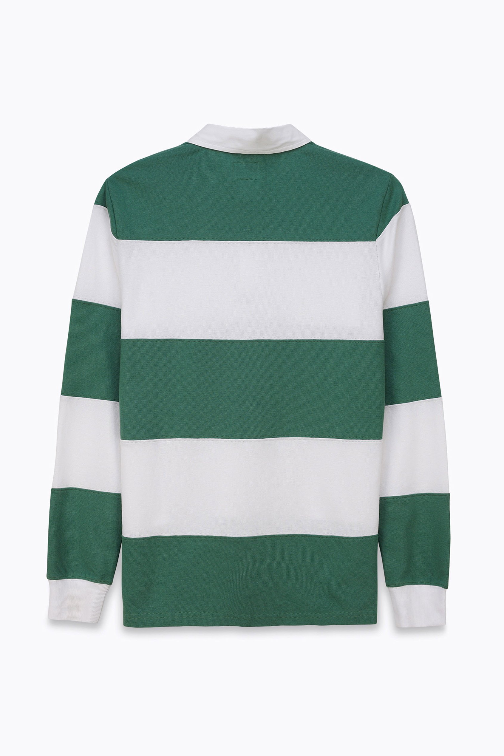 Colour Block Woven Collar L/S Polo Shirt