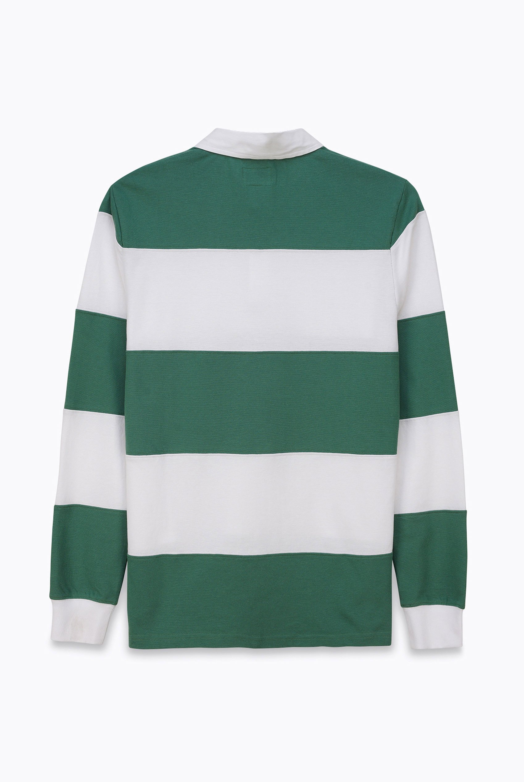 Colour Block Woven Collar L/S Polo Shirt