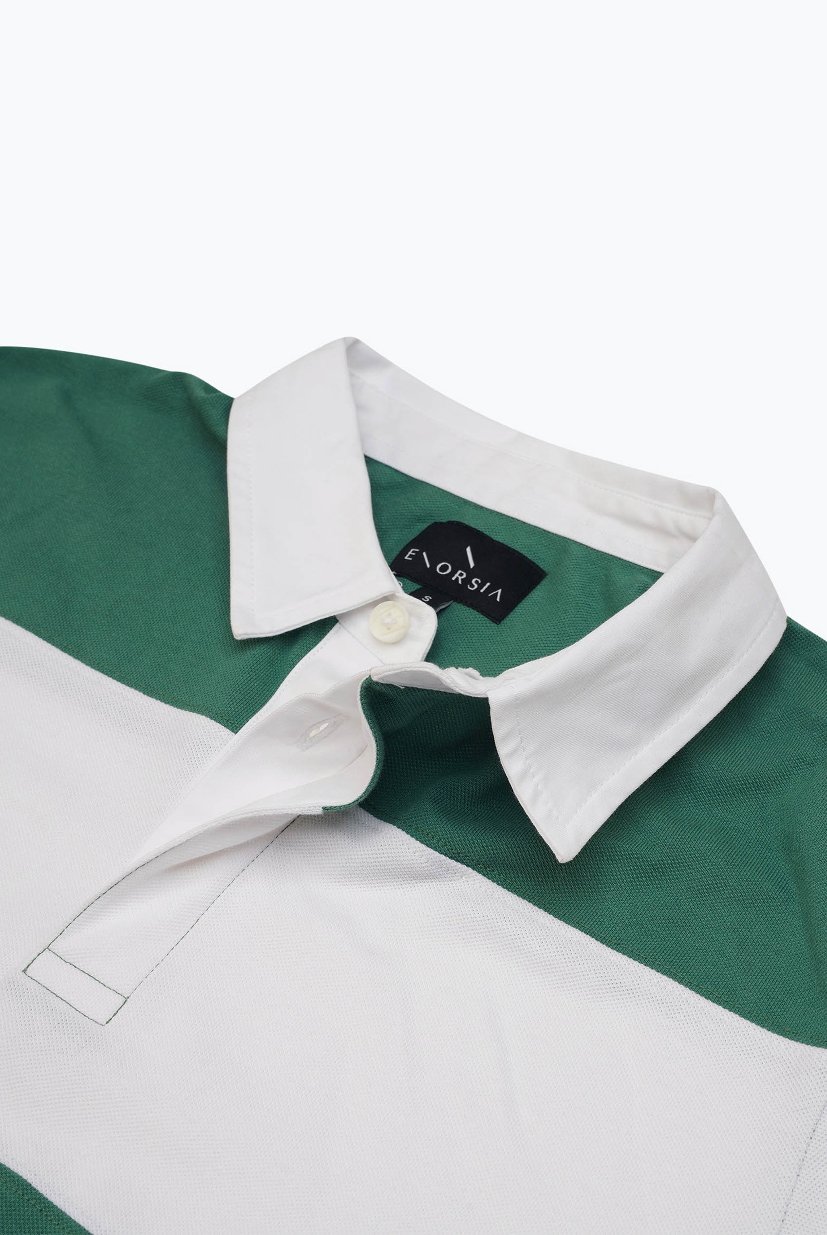 Colour Block Woven Collar L/S Polo Shirt