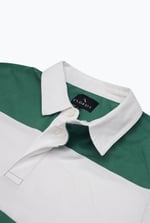 Colour Block Woven Collar L/S Polo Shirt
