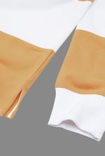 Colour Block Woven Collar L/S Polo Shirt