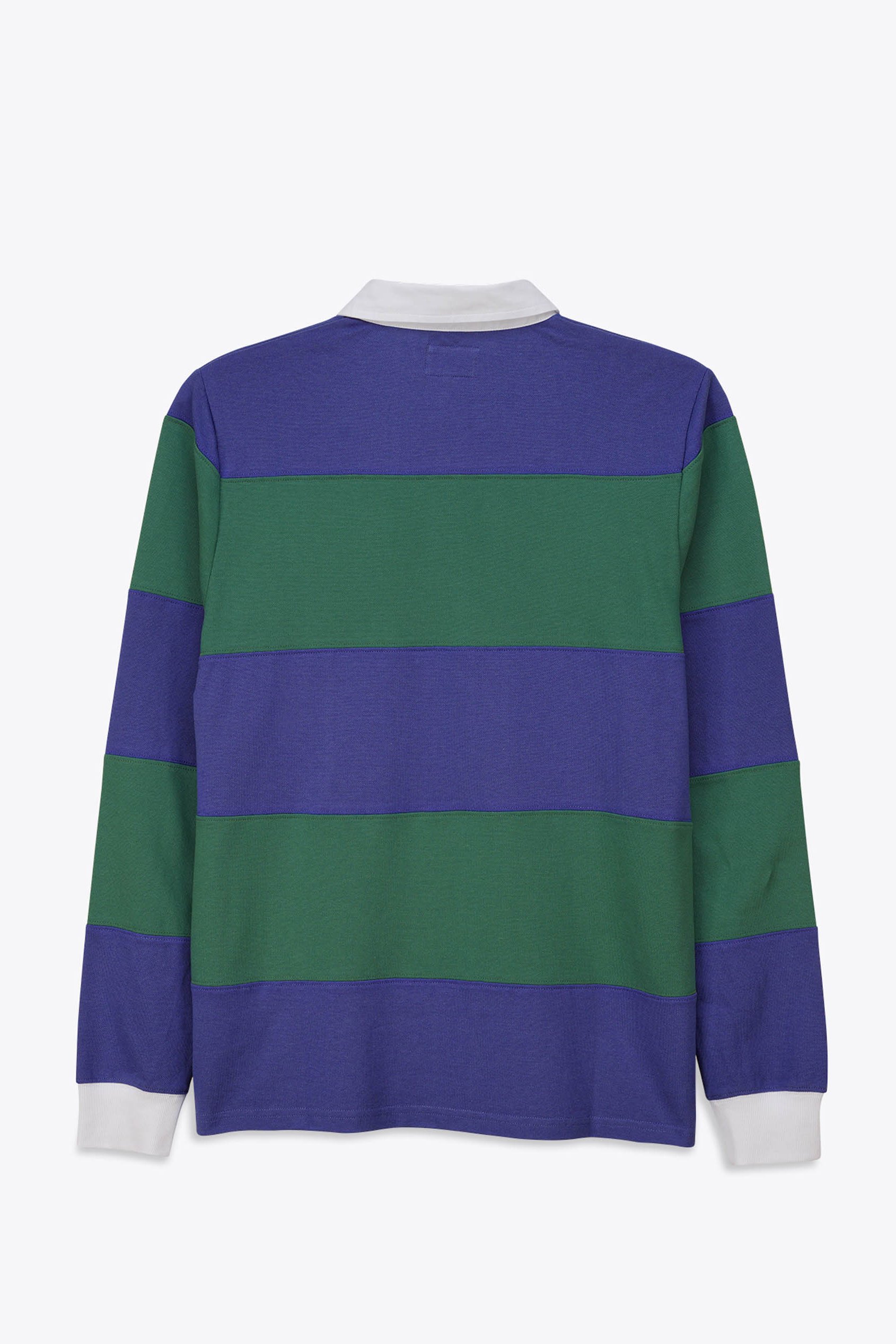 Colour Block Woven Collar L/S Polo Shirt