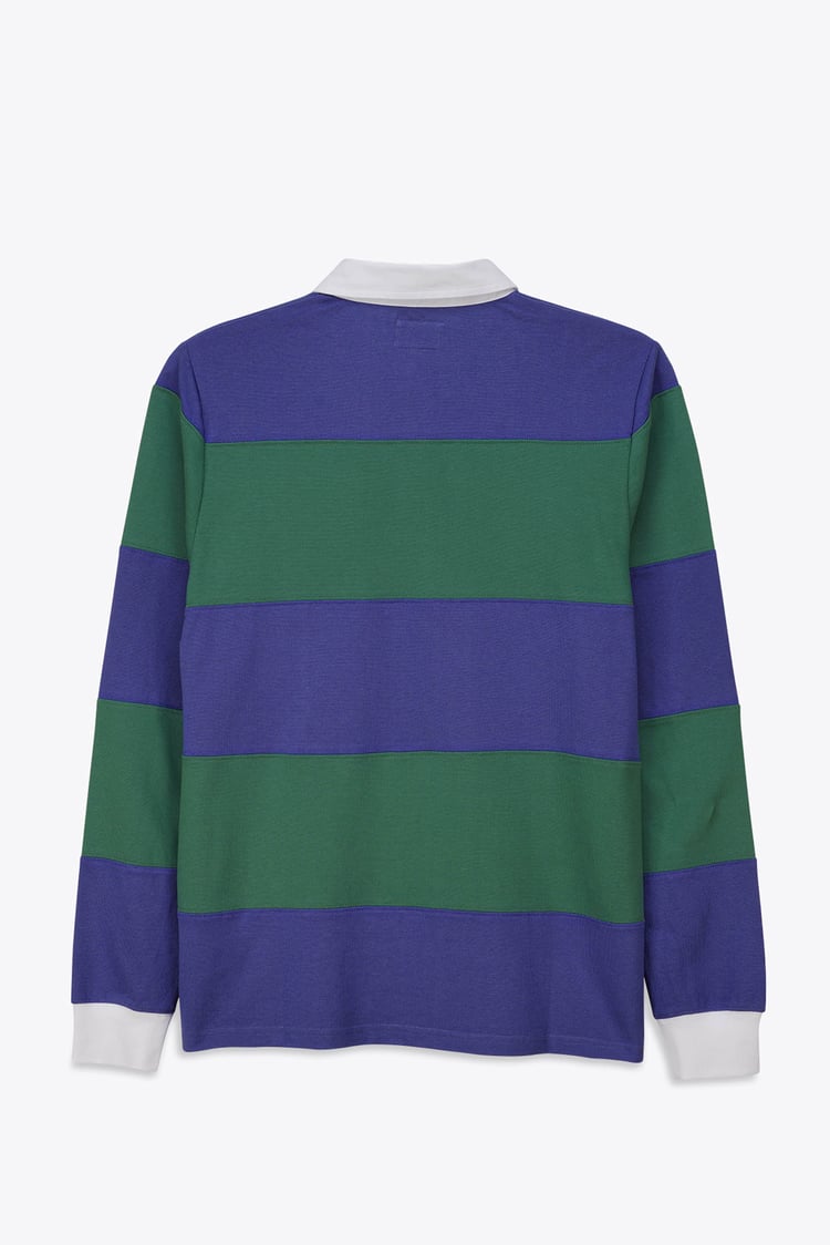 Colour Block Woven Collar L/S Polo Shirt