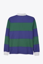 Colour Block Woven Collar L/S Polo Shirt