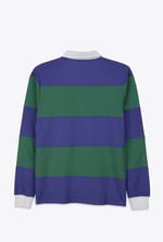 Colour Block Woven Collar L/S Polo Shirt