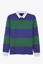 Colour Block Woven Collar L/S Polo Shirt