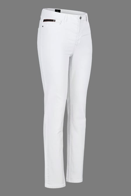 Women's White Straight Leg Jeans