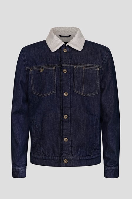 Men's Borg Lined 100% Cotton Denim Jacket