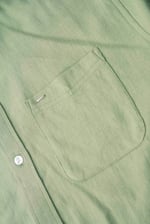 Mens Cotton Linen Roll-Up Sleeve Shirt