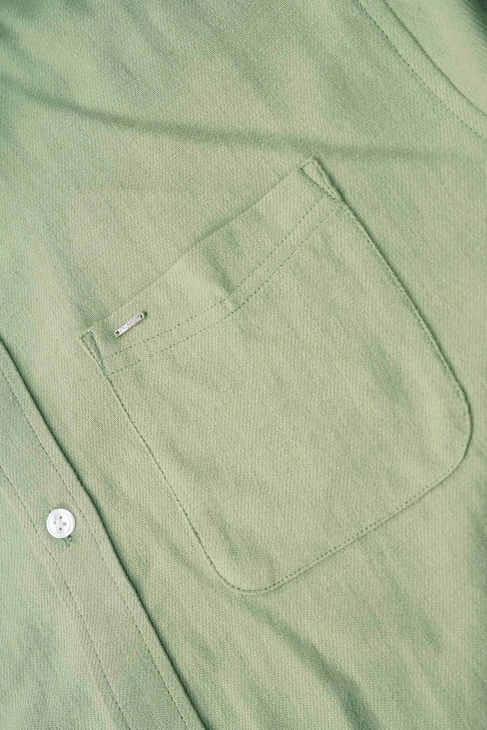 Mens Cotton Linen Roll-Up Sleeve Shirt