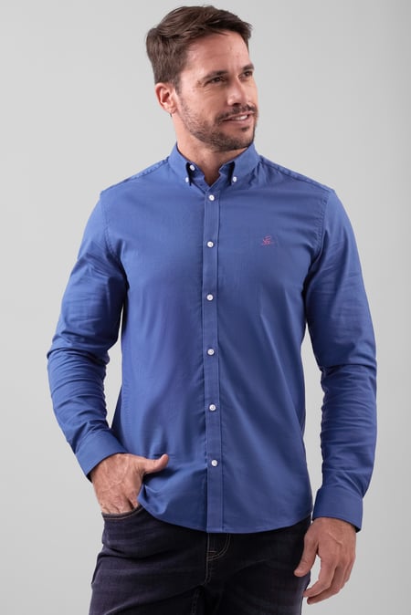 Blue Enorsia Signature Slim Fit Oxford Shirt