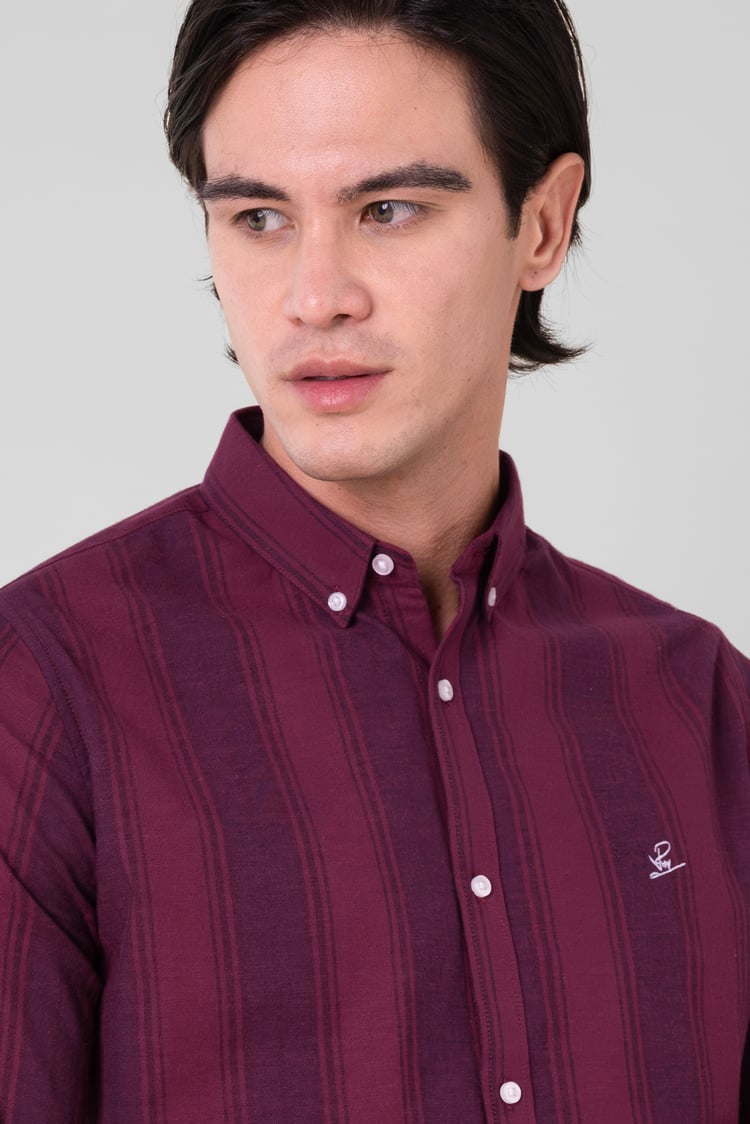 Mens Stripe Long Sleeve Shirt