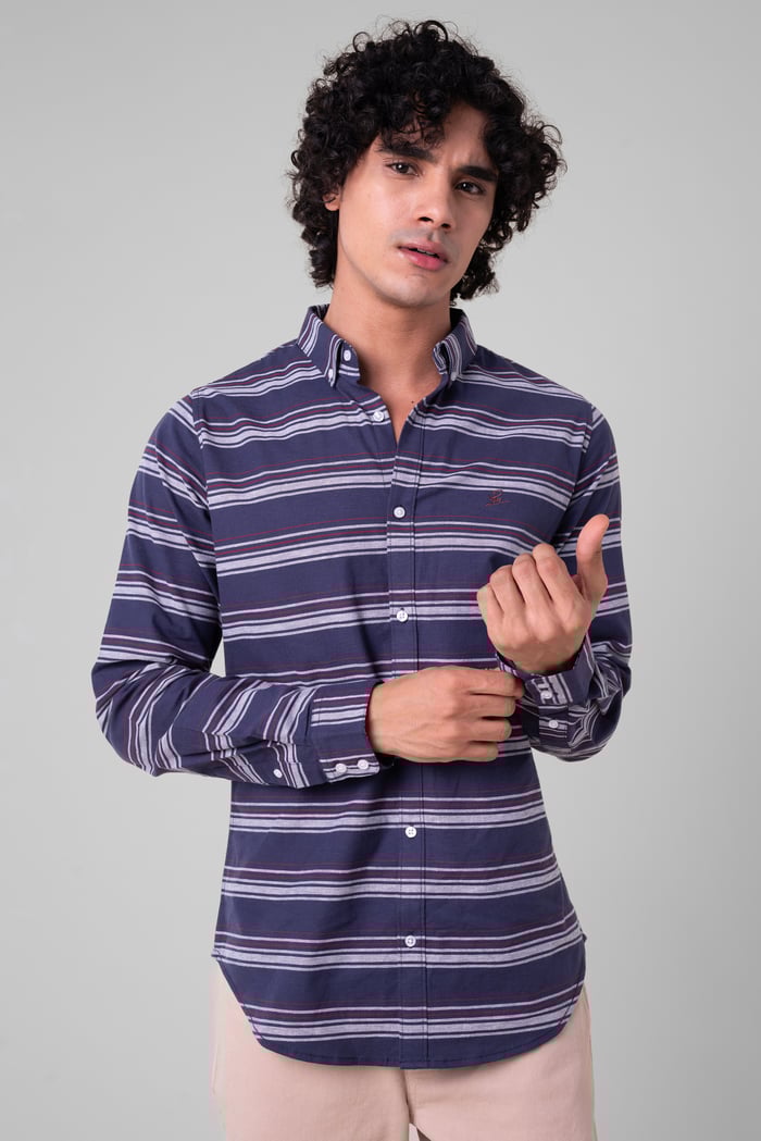 Mens Stripe Long Sleeve Shirt
