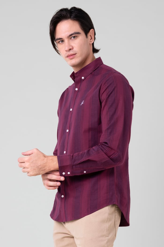Mens Stripe Long Sleeve Shirt