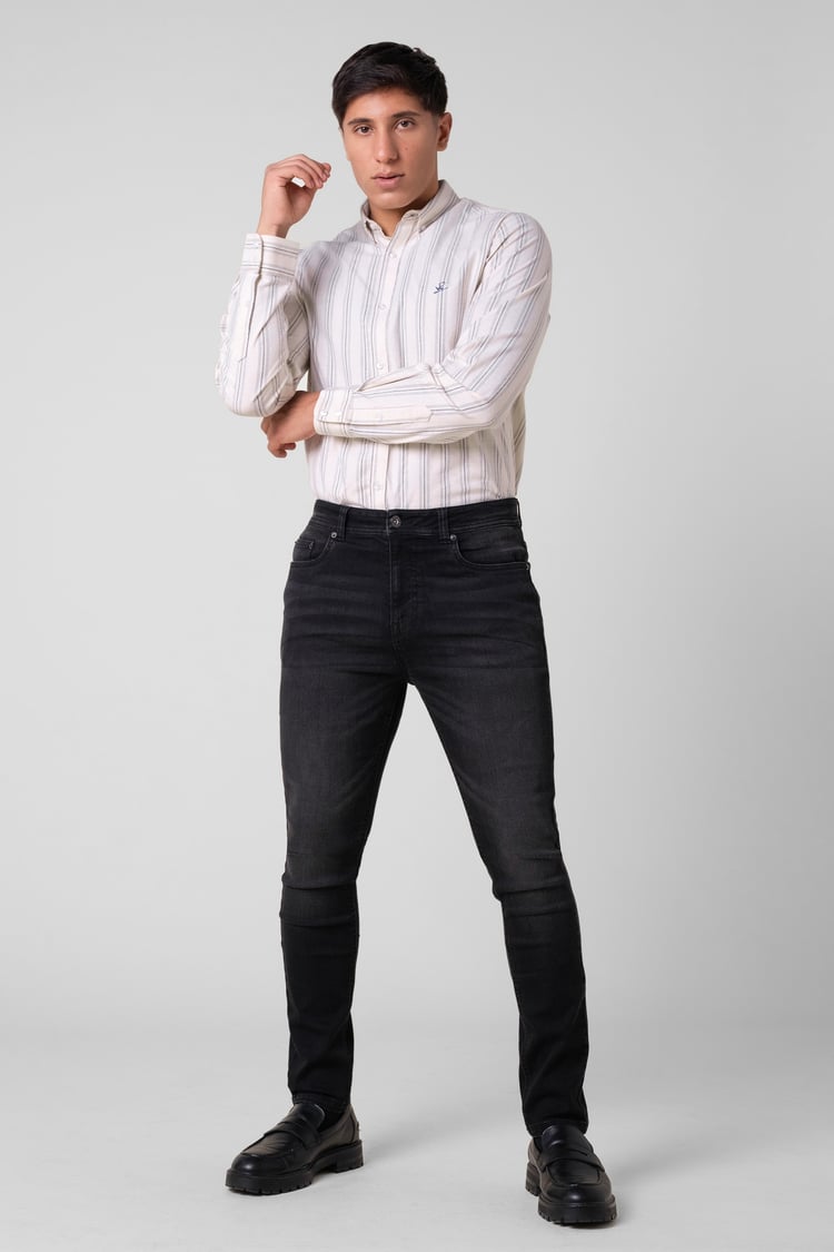 Mens Stripe Long Sleeve Shirt