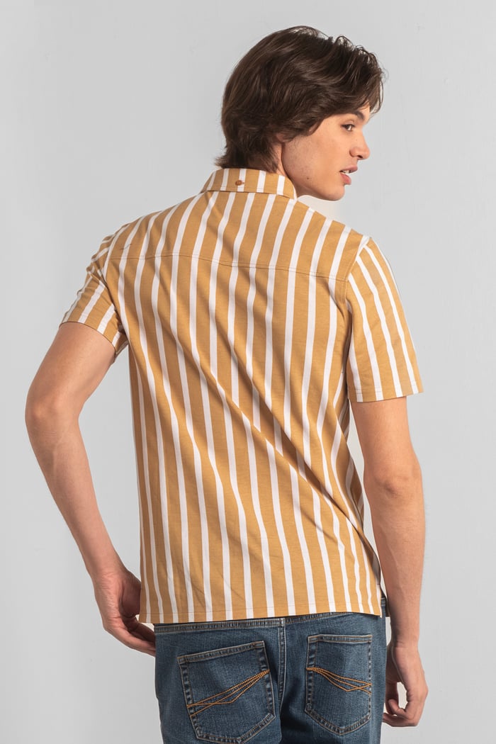 Short Sleeve Stripe Jersey Shirt