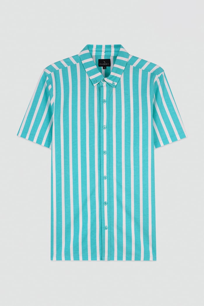Short Sleeve Stripe Jersey Shirt