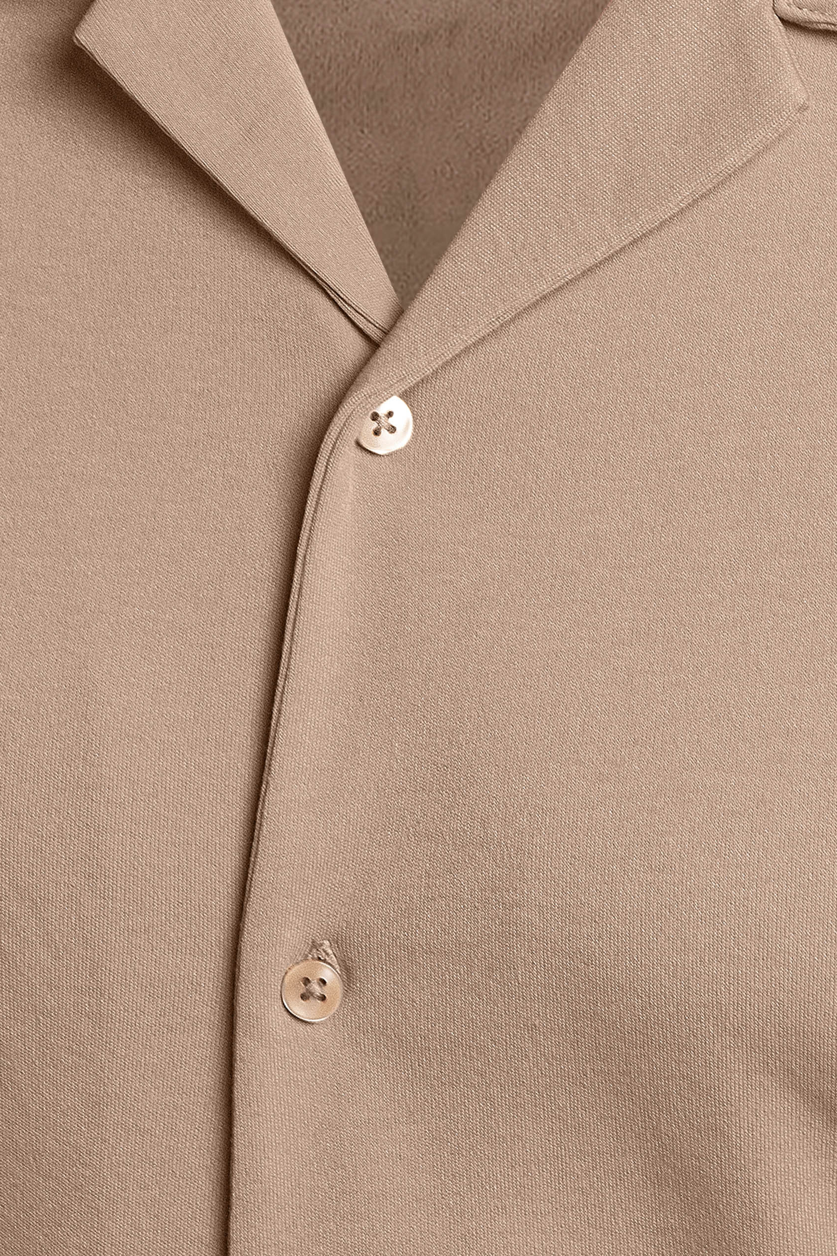 Mens Revere Collar Short Sleeve Jersey Shirt