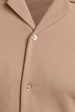 Mens Revere Collar Short Sleeve Jersey Shirt