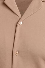 Mens Revere Collar Short Sleeve Jersey Shirt