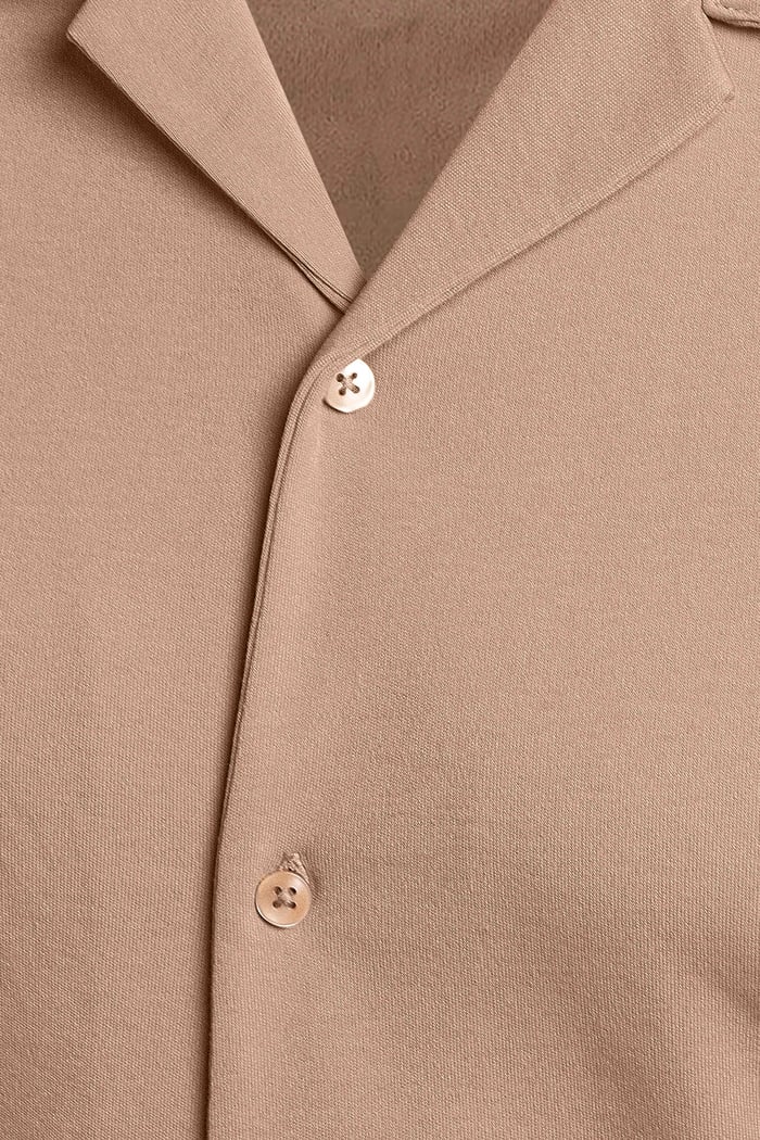 Mens Revere Collar Short Sleeve Jersey Shirt