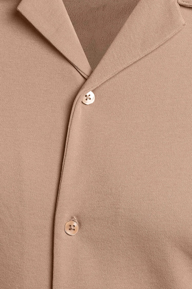 Mens Revere Collar Short Sleeve Jersey Shirt