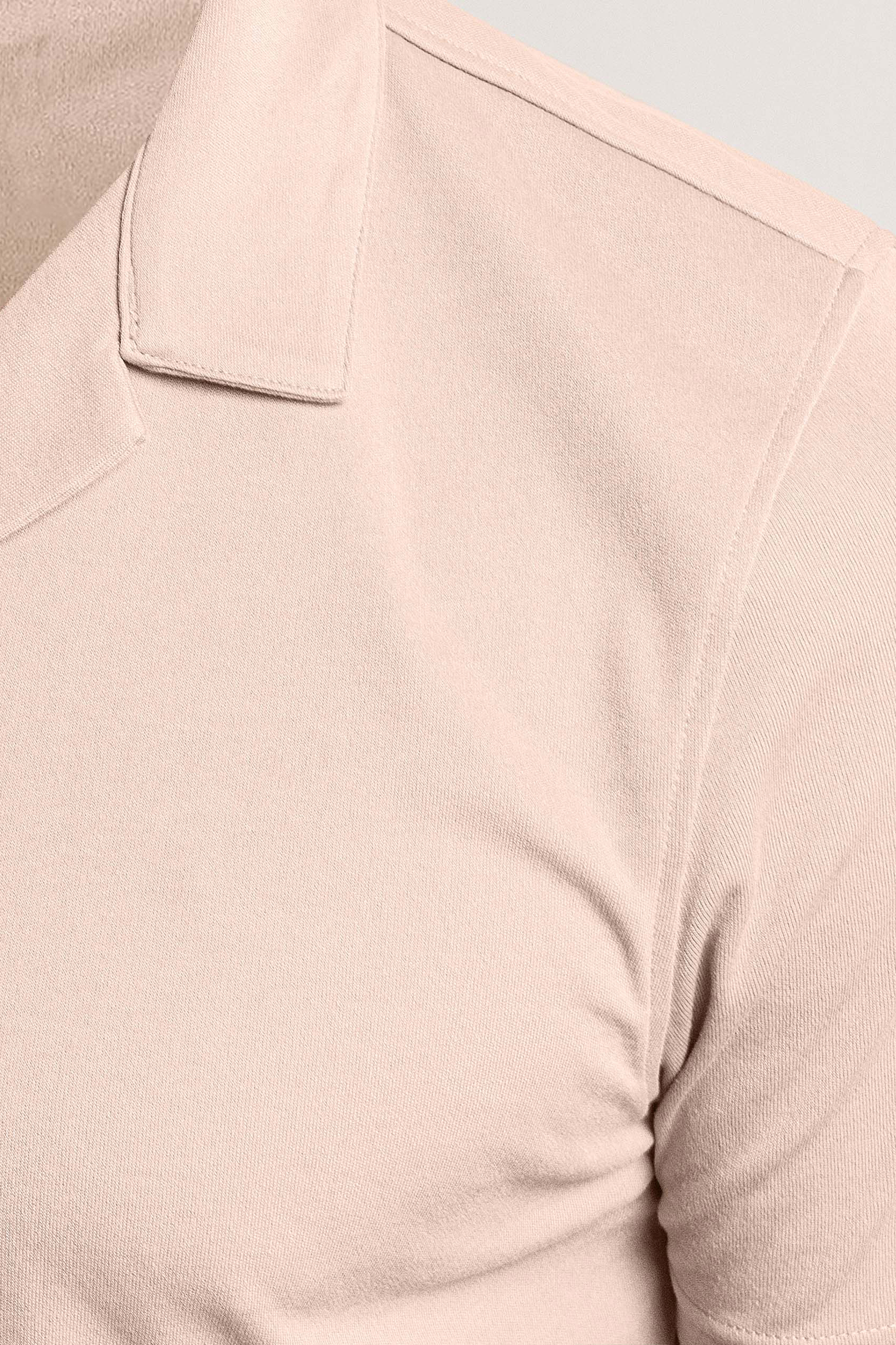 Mens Revere Collar Short Sleeve Jersey Shirt