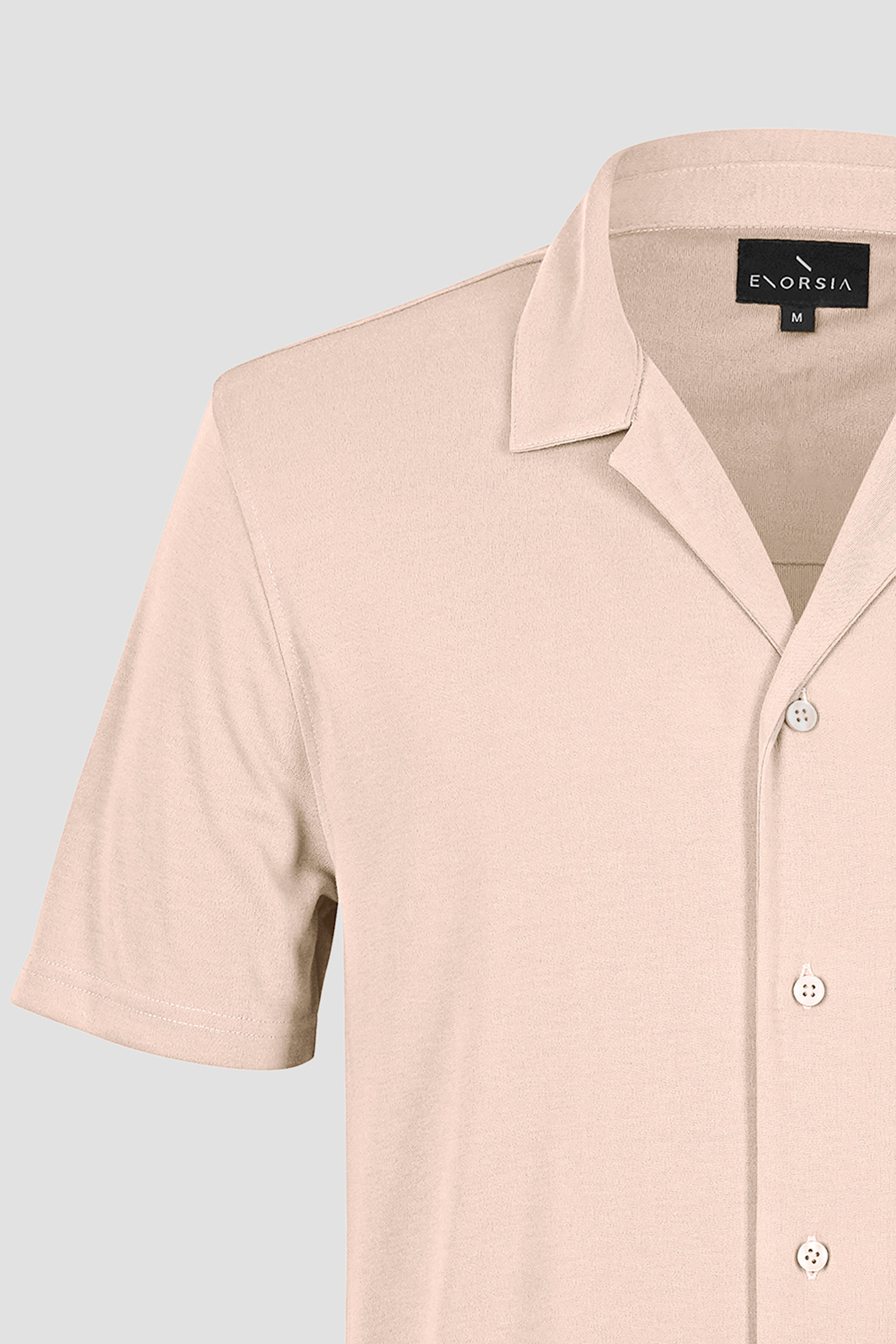 Mens Revere Collar Short Sleeve Jersey Shirt